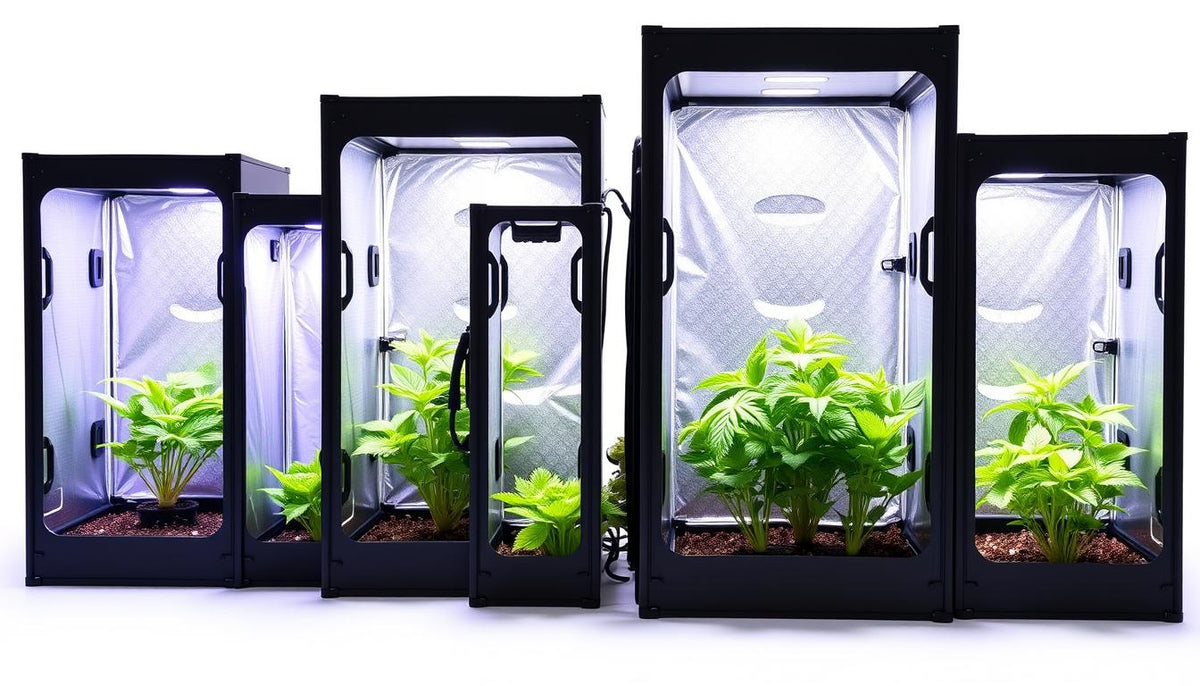 Verschiedene Mini Growboxen im Vergleich beim Mini Growbox Test