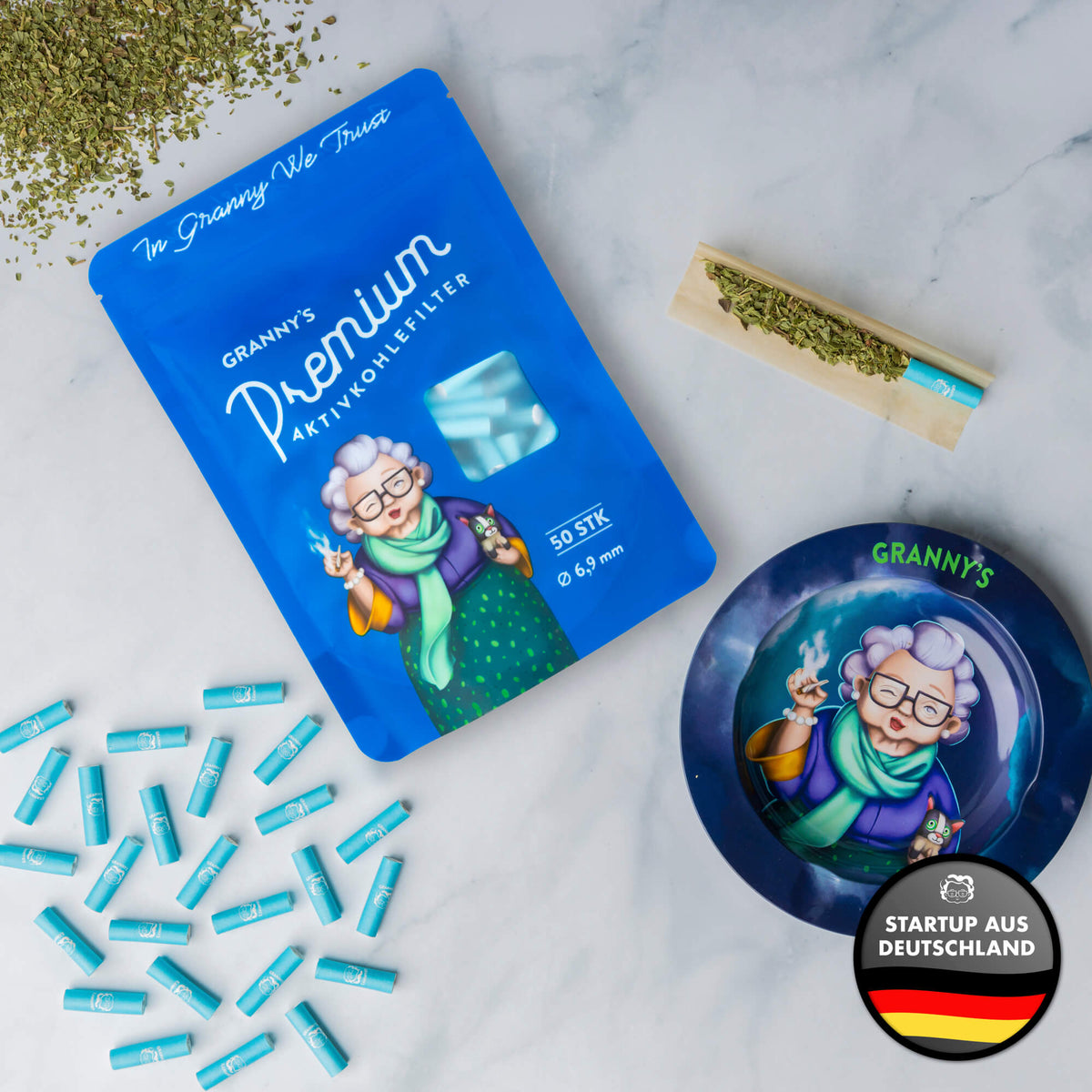 Aktivkohlefilter 7 mm – Vegane Slim Filter (50 oder 210 Stück) - Grannys Weed