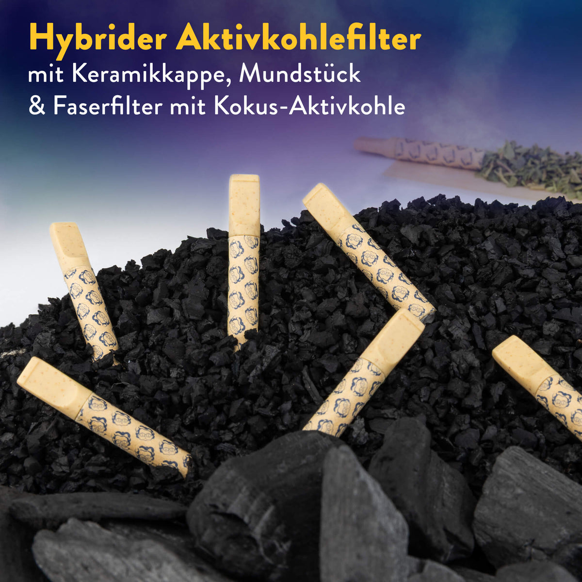 Granny’s Hybrid Aktivkohlefilter Deluxe – 6 mm, 50 Stück - Grannys Weed