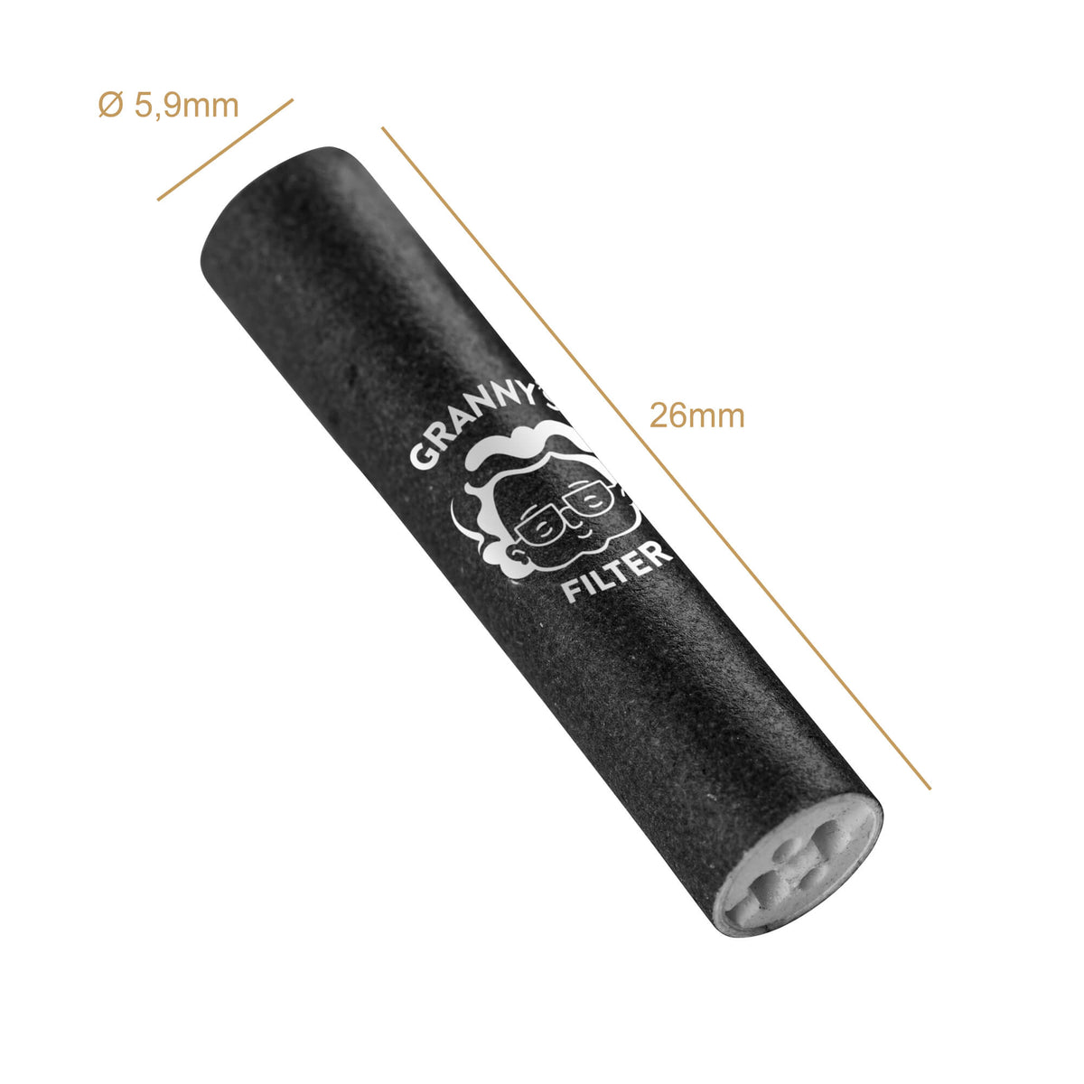 Slim Aktivkohlefilter 5,9 mm & 2 Hanf Long Papers – 50 Stück Set - Grannys Weed