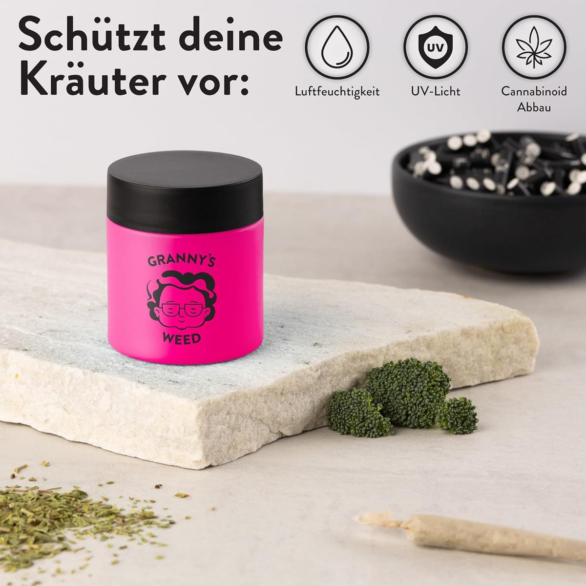 Weed Behälter Geruchsdicht Pink uv Schutz