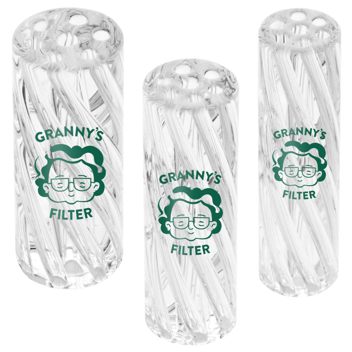 Glas Tips Filter Set 8/10/12 mm in Weiß – 3 Größen
