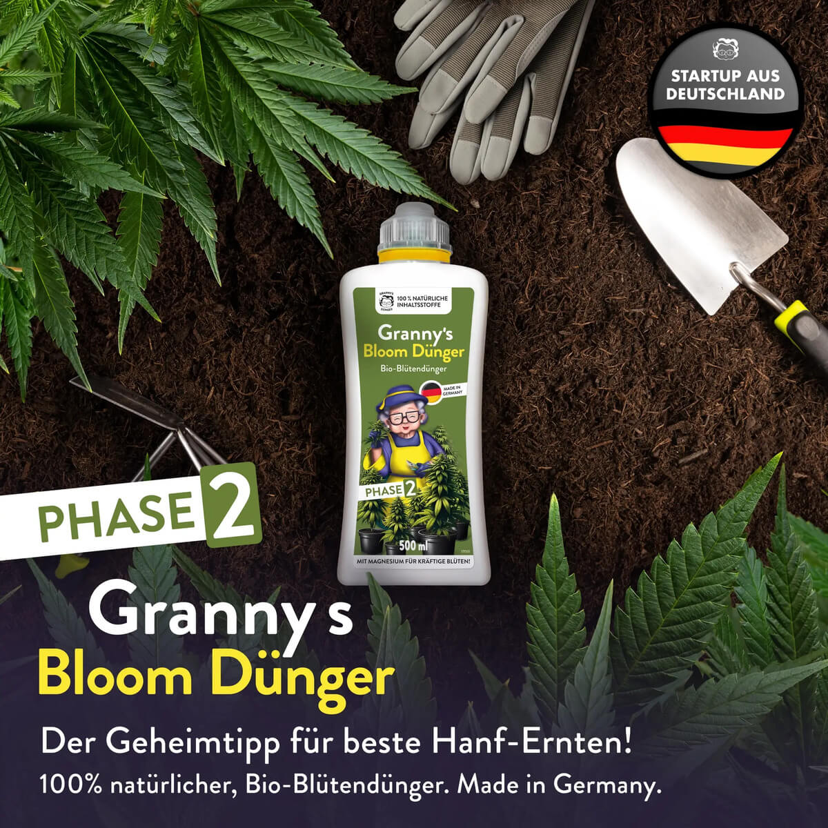 Granny’s Bloom Dünger – Bio-Blütendünger für Hanfpflanzen, Phase 2