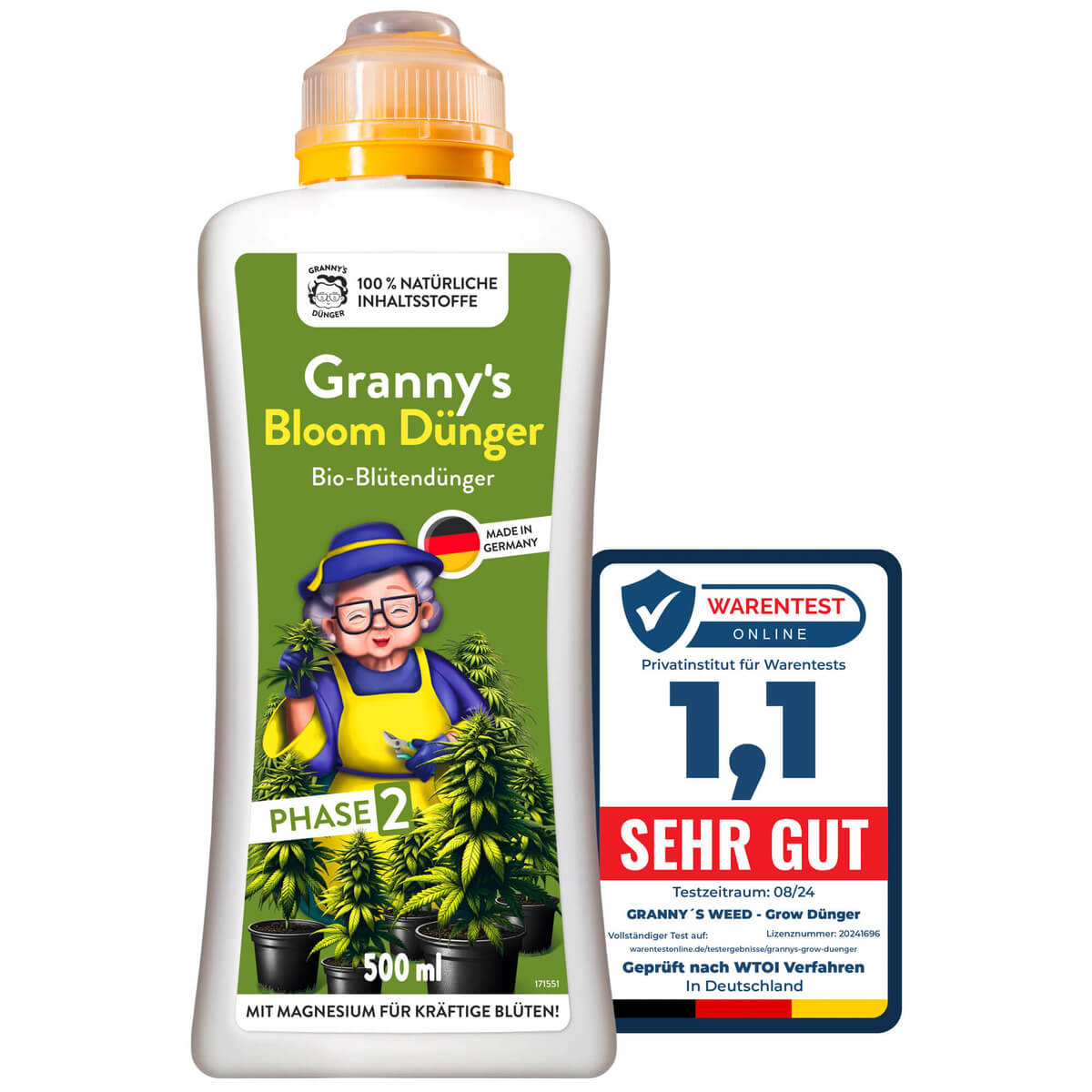 Granny’s Bloom Dünger mit Testergebnis Sehr gut (1,1) von Warentest Online