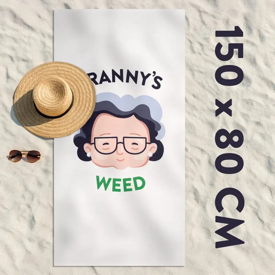 Granny’s Weiches Microfaser-Handtuch 150×80 cm - Grannys Weed